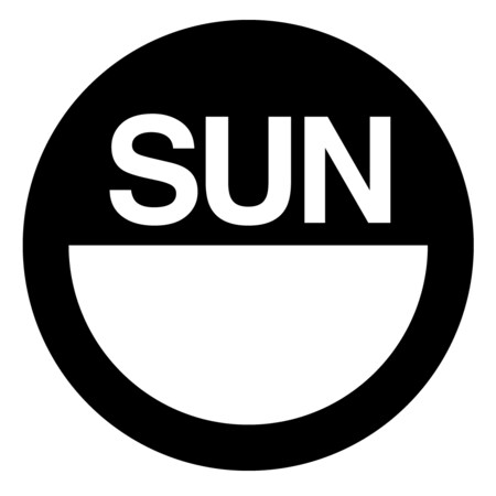 Nevs Dissolvable DaySpots - Sunday 3" circle White w/Black DDOT-SU3W